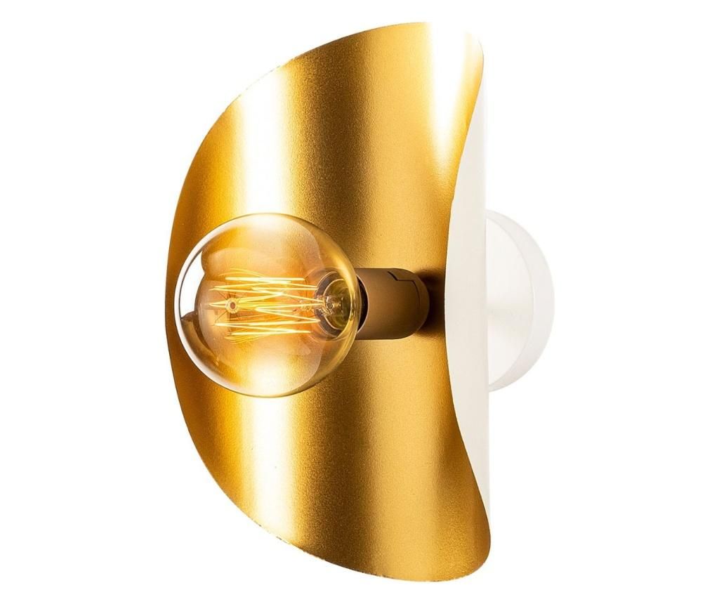 Aplica de perete Noor, Sivani One White Gold, metal, max. 100 W, E27, alb/galben auriu, 17x13x30 cm – Noor, Alb Noor imagine reduceri 2022
