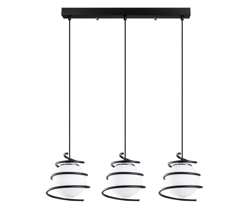 Lustra Sheen, Elegance Three Black Round, metal, max. 100 W, E27, 70x70x116 cm – Sheen, Negru Sheen imagine 2022