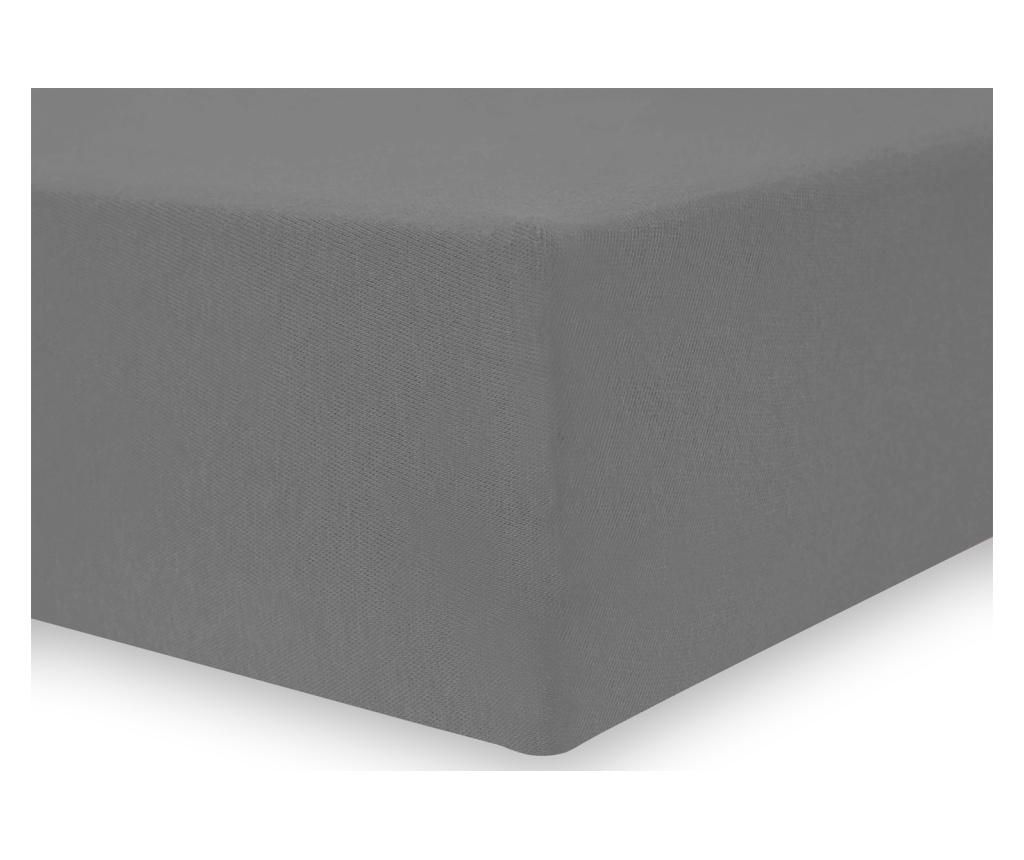 Cearsaf de pat cu elastic Amelia Dimgray 90×200 cm – DecoKing, Gri & Argintiu DecoKing imagine 2022
