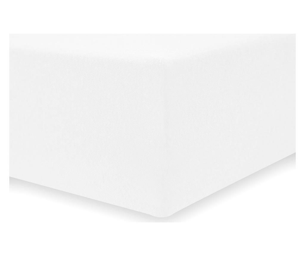 Cearsaf de pat cu elastic Amelia White 120×200 cm – DecoKing, Alb