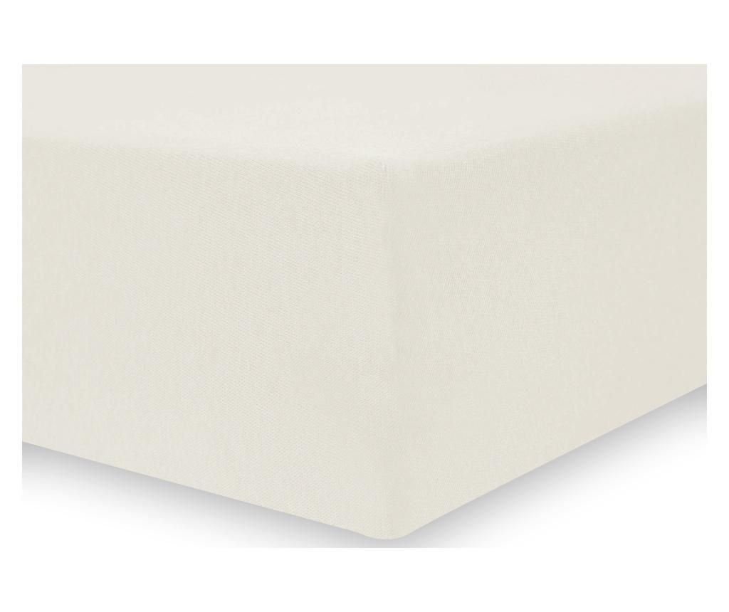 Cearsaf de pat cu elastic Amelia Cream 80x200 cm