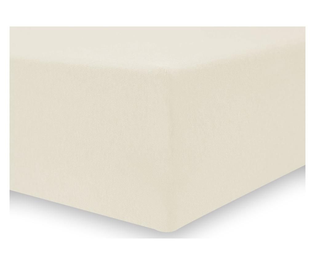 Cearsaf de pat cu elastic Nephrite Cream 160x200 cm