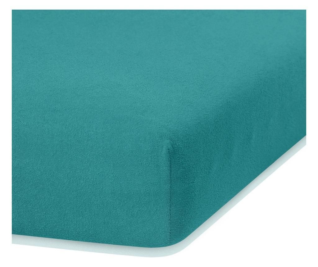 Cearsaf de pat cu elastic Ruby Turquoise 140x200 cm