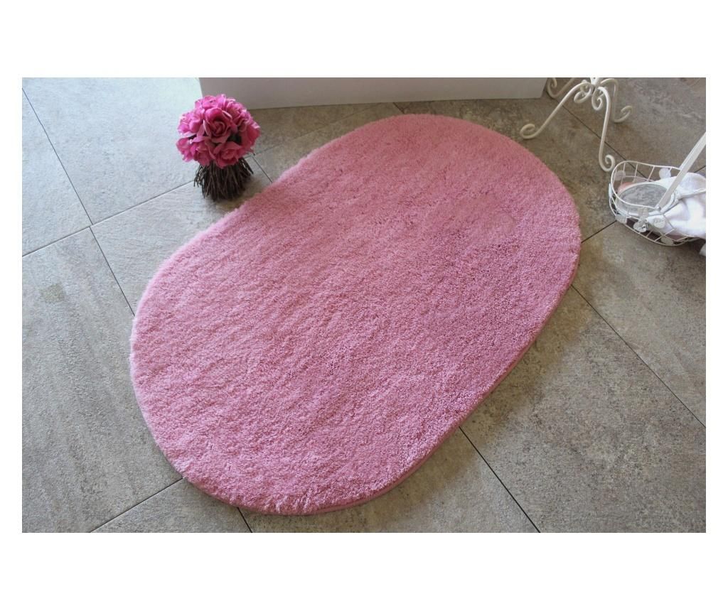 Covoras de baie Chilai Home, Colors of Oval Pink, fibre acrilice antibacteriene, 60×100 cm, roz, roz – Chilai Home, Roz Chilai Home