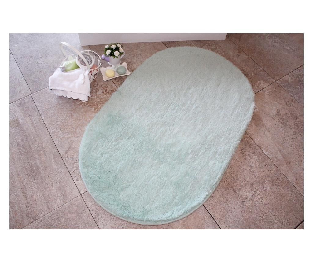 Covoras de baie Chilai Home, Colors of Oval Mint, fibre acrilice antibacteriene, 60×100 cm, verde menta – Chilai Home, Verde Chilai Home