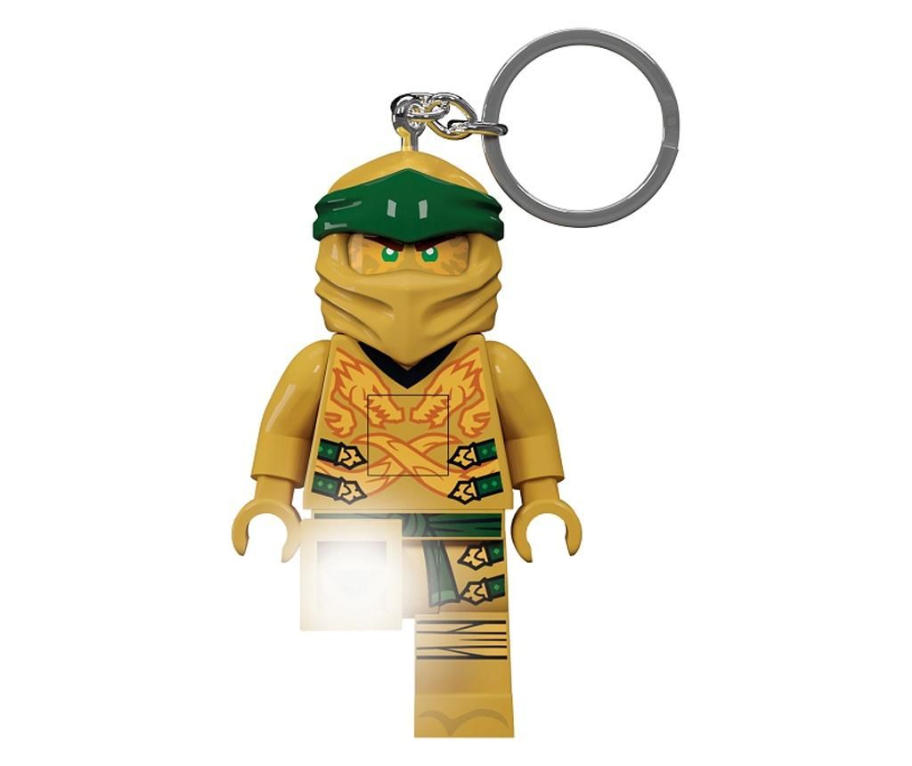 Breloc cu lanterna pentru chei Ninjago Gold Ninja - LEGO LED Lite, Galben & Auriu