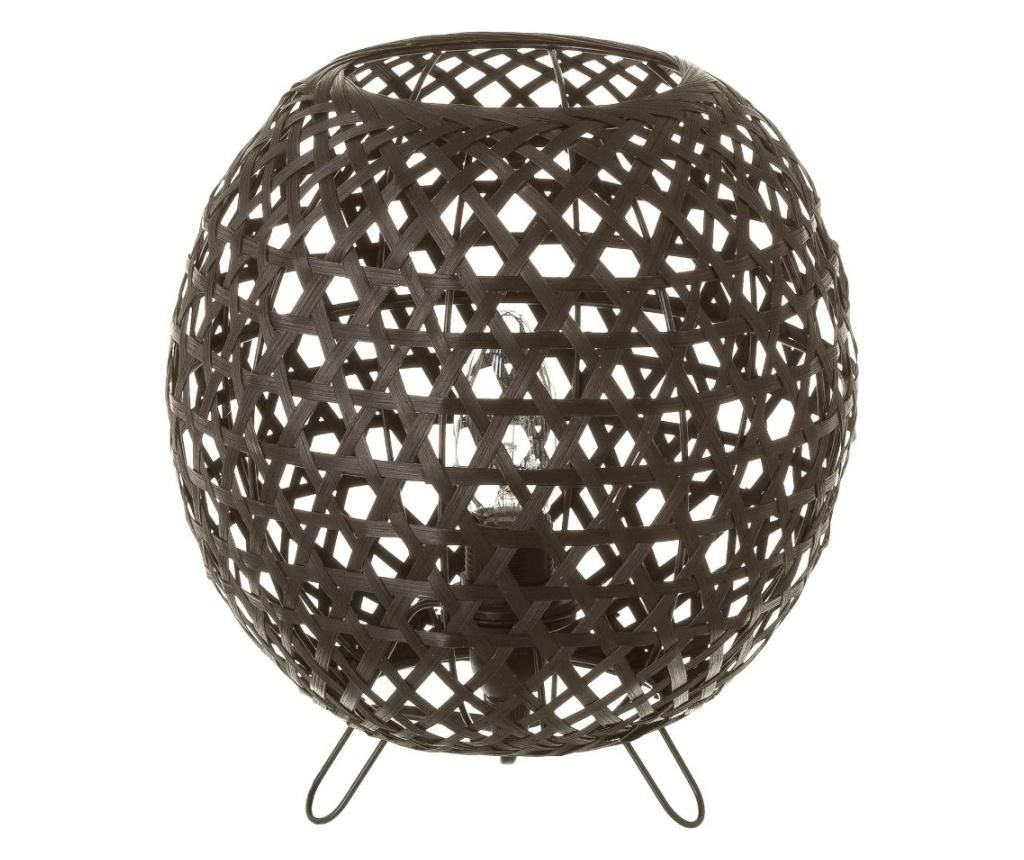 Lampa de masa Casa Selección, bambus, max. 40 W, E14, 20x20x23 cm - Casa Selección, Negru