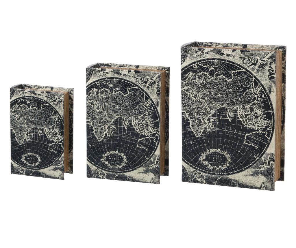 Set 3 cutii tip carte – L’arte di Nacchi, Negru