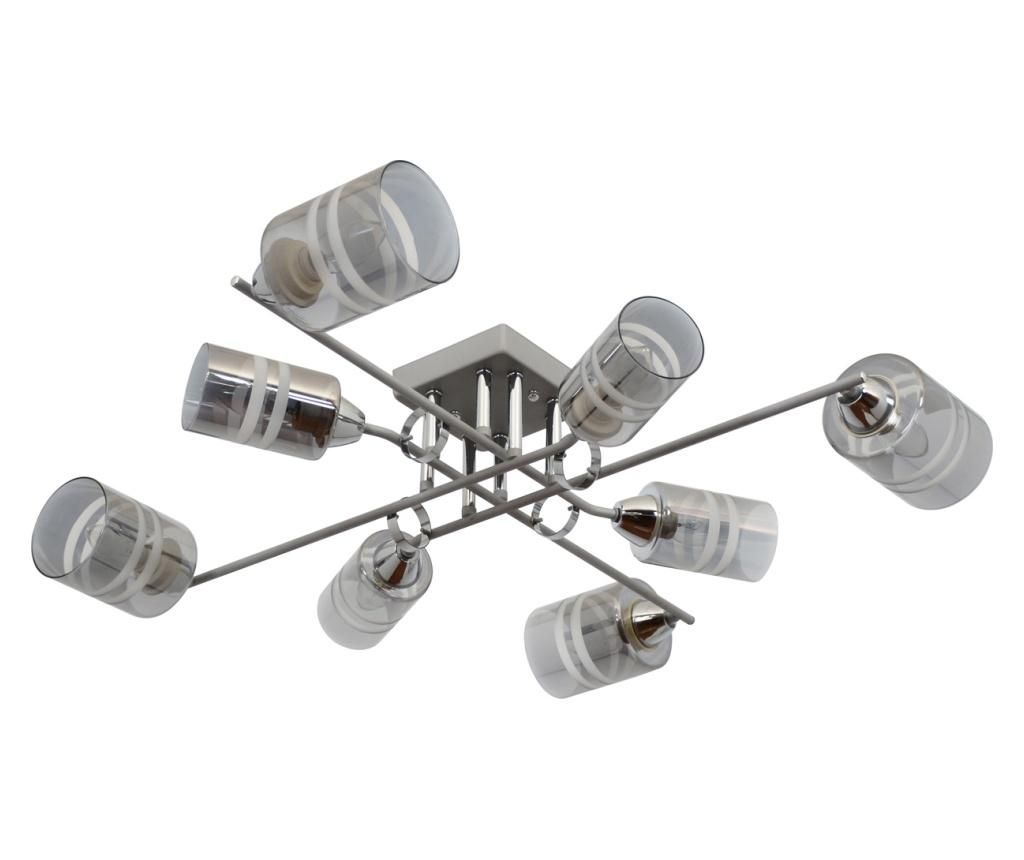 Lustra Functional Lighting, Olympia, metal, Incandescent, max. 60 W, E14, gri argintiu, 80x80x16 cm – Functional Lighting, Gri & Argintiu Functional Lighting imagine reduceri 2022