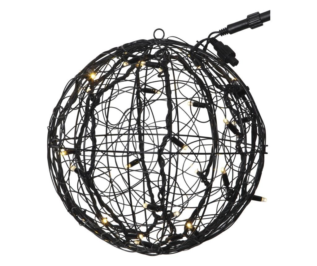 Decoratiune luminoasa de exterior Best Season, Ball, metal, 35x35x35 cm, negru - Best Season