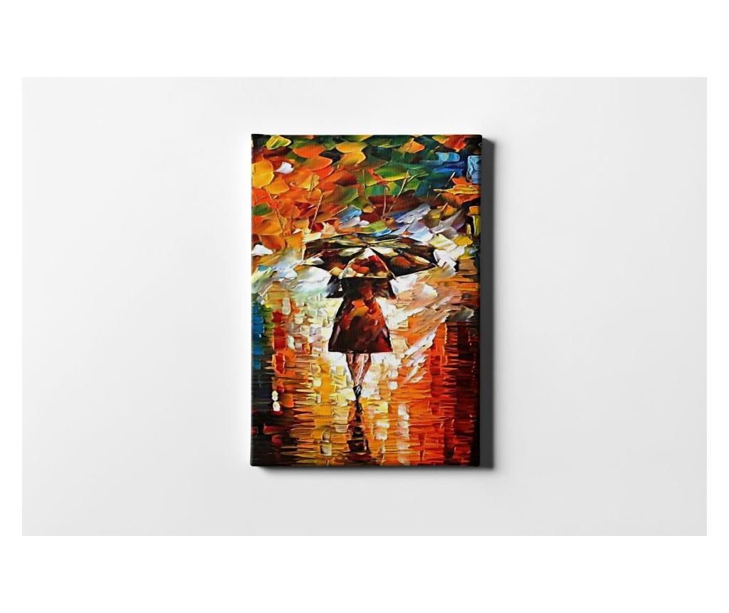 Tablou Girl With Umbrella 30x40 cm - CASBERG, Multicolor