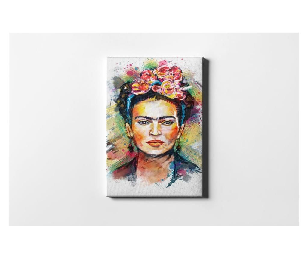 Tablou Casberg, Frida Kahlo, canvas din bumbac, 50x70 cm - CASBERG, Multicolor