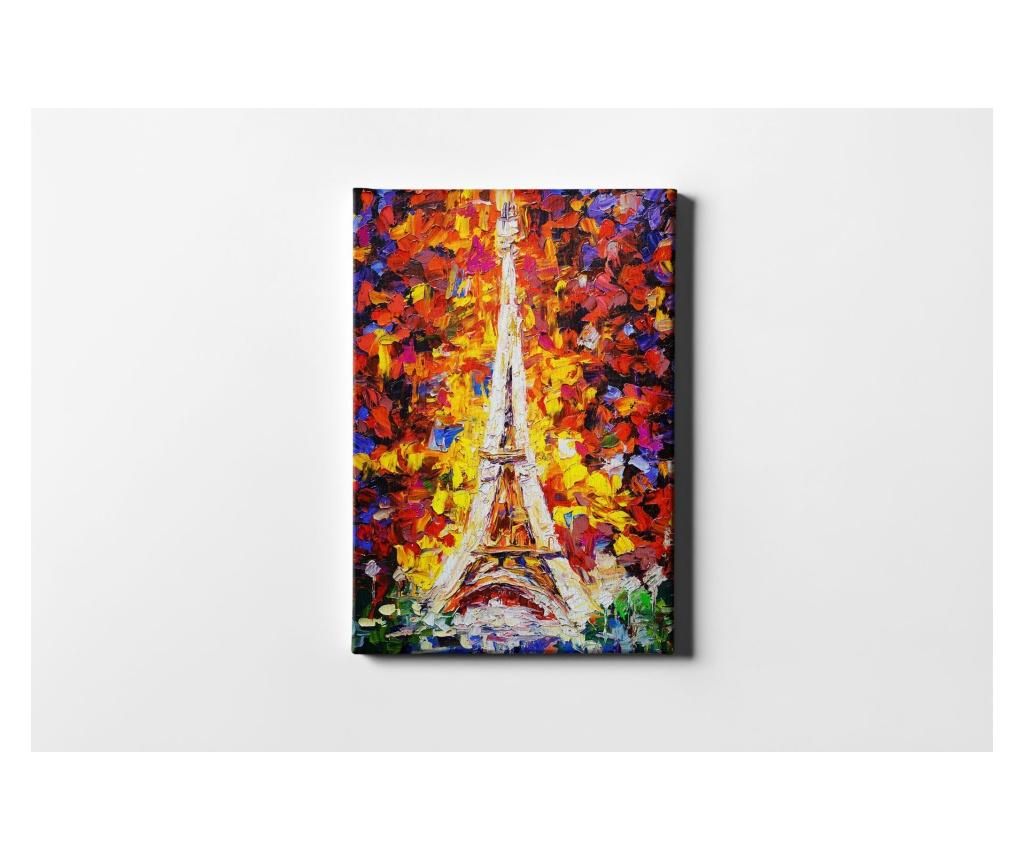 Tablou Oil Painting Eiffel 40x60 cm - CASBERG, Multicolor