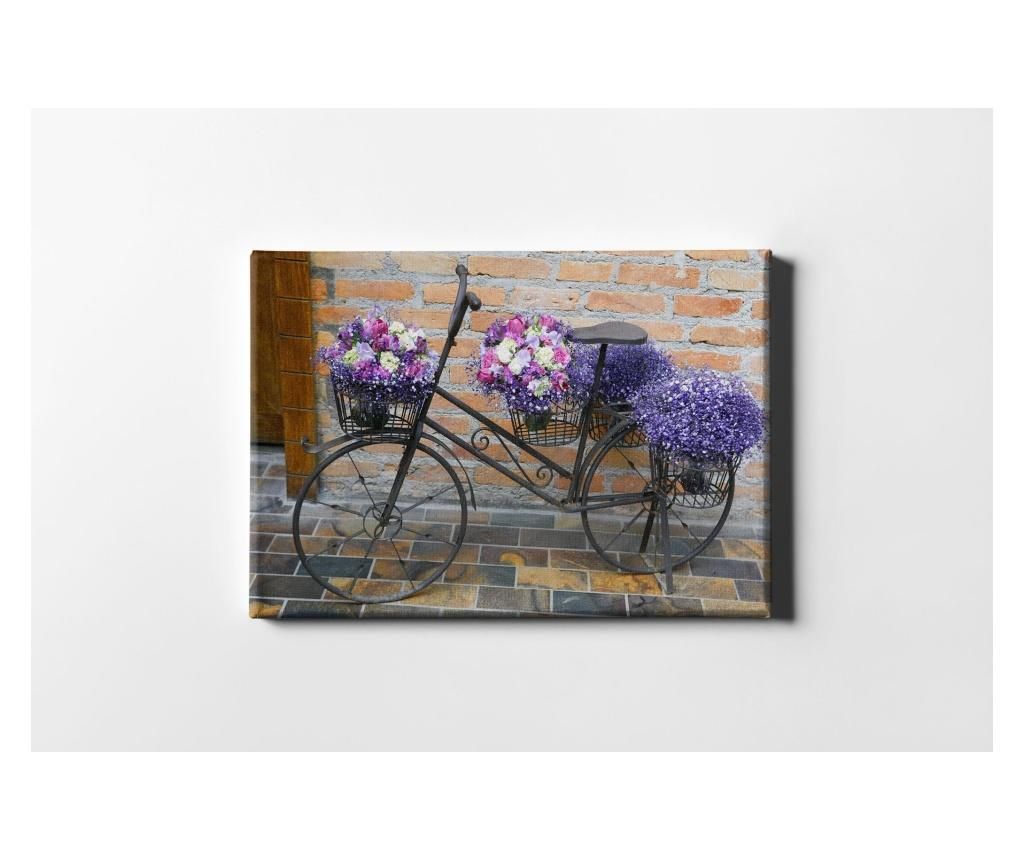 Tablou Casberg, Flowering Bike, canvas din bumbac, 50×70 cm – CASBERG, Multicolor CASBERG imagine 2022