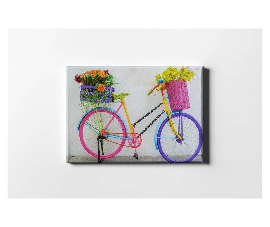 Tablou Colorful Bicycle 30x40 cm - CASBERG, Multicolor