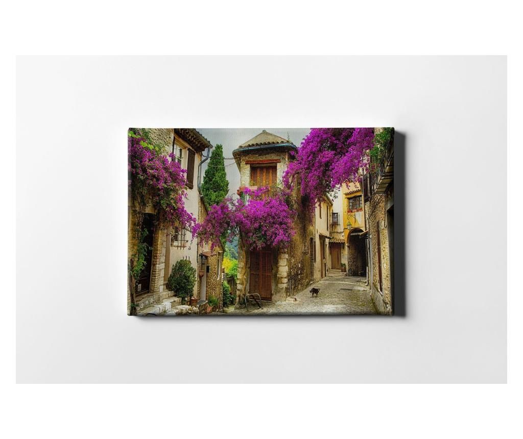 Tablou Casberg, Purple Flowery Alley, canvas din bumbac, 40×60 cm – CASBERG, Multicolor CASBERG imagine 2022