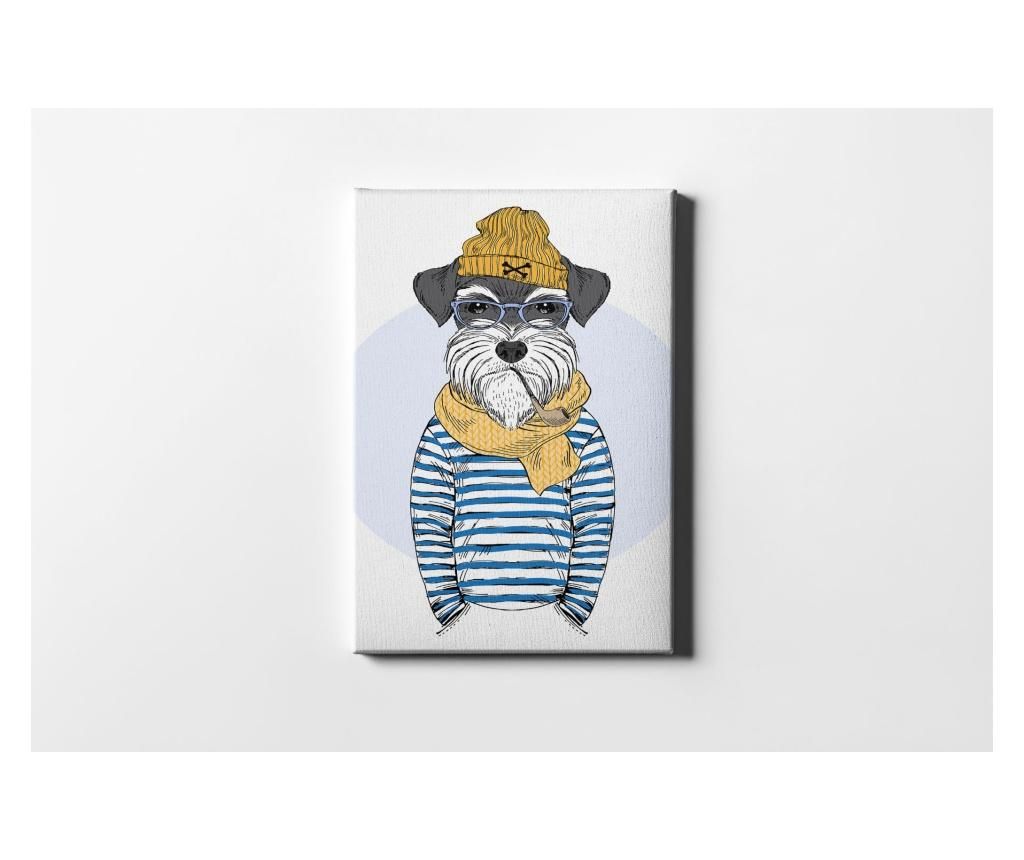 Tablou Casberg, Cool Dog, canvas din bumbac, 40x60 cm - CASBERG, Multicolor