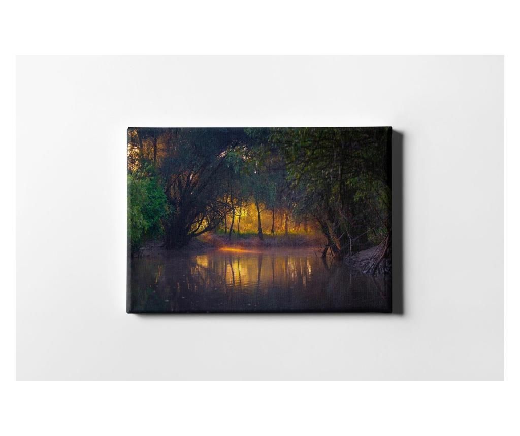 Tablou Casberg, Tree And Lake, canvas din bumbac, 40×60 cm – CASBERG, Multicolor CASBERG imagine 2022
