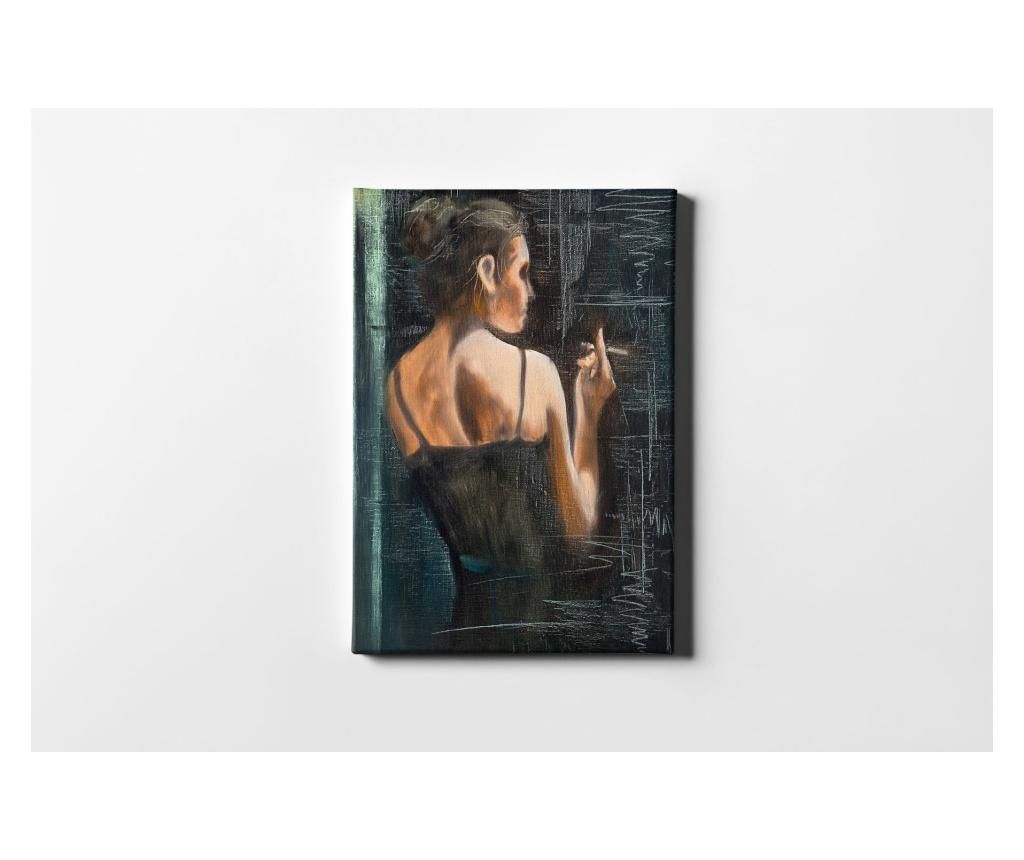 Tablou Casberg, Smoker Woman, canvas din bumbac, 60×90 cm – CASBERG, Multicolor CASBERG imagine 2022