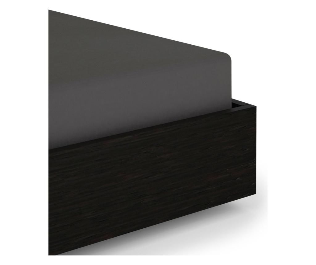 Cearsaf de pat cu elastic Percale Comfort Brown 180×190 cm – Pikolin Pikolin