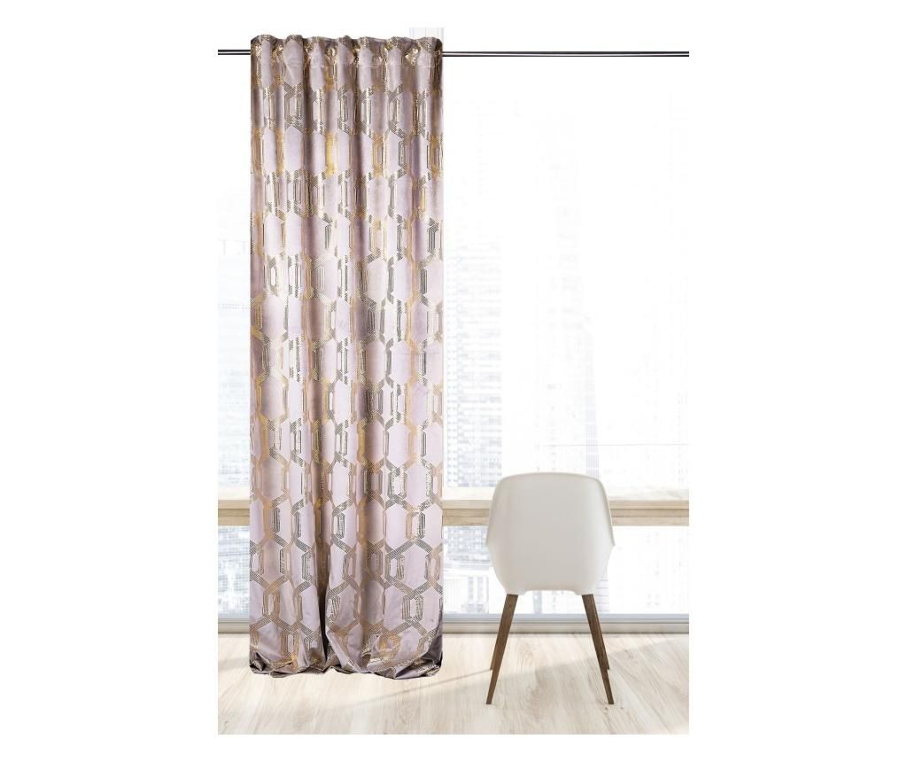 Draperie Chic Home, poliester, 140x270 cm, gri/auriu - Chic Home, Galben & Auriu,Gri & Argintiu - 1 | YEO