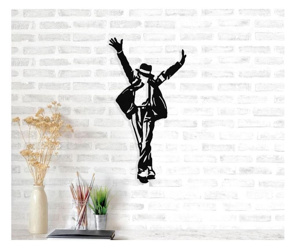Decoratiune de perete Michael Jackson 36x69 cm - Evila Originals, Negru