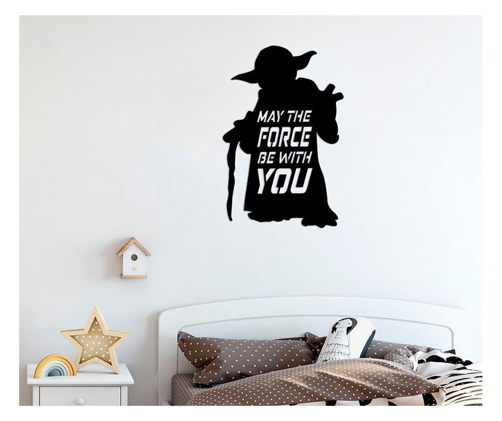 Decoratiune de perete May The Force Be With You 33x50 cm - Dilly, Negru