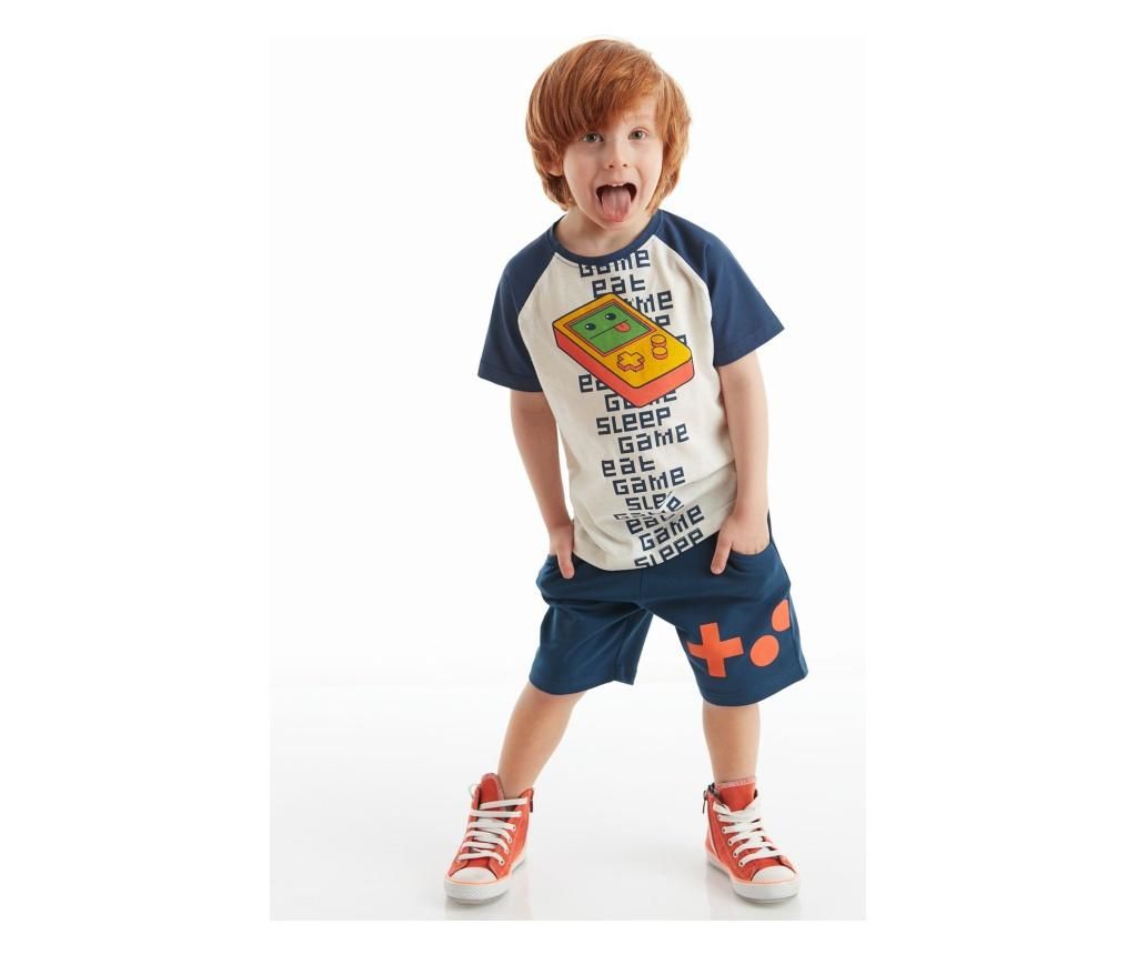 Set tricou si pantaloni pentru baieti Gameboy 2 ani – Denokids Denokids