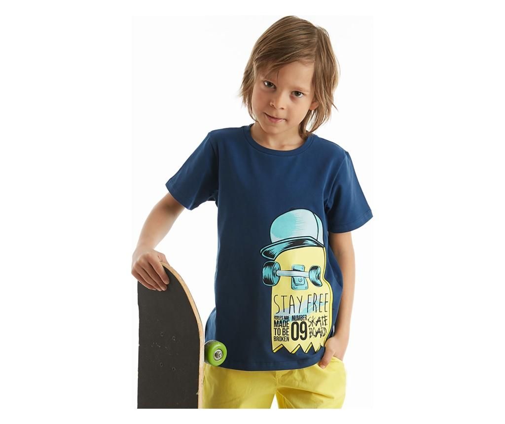 Tricou baieti Mushi, Skate Boy, bleumarin – Mushi Mushi