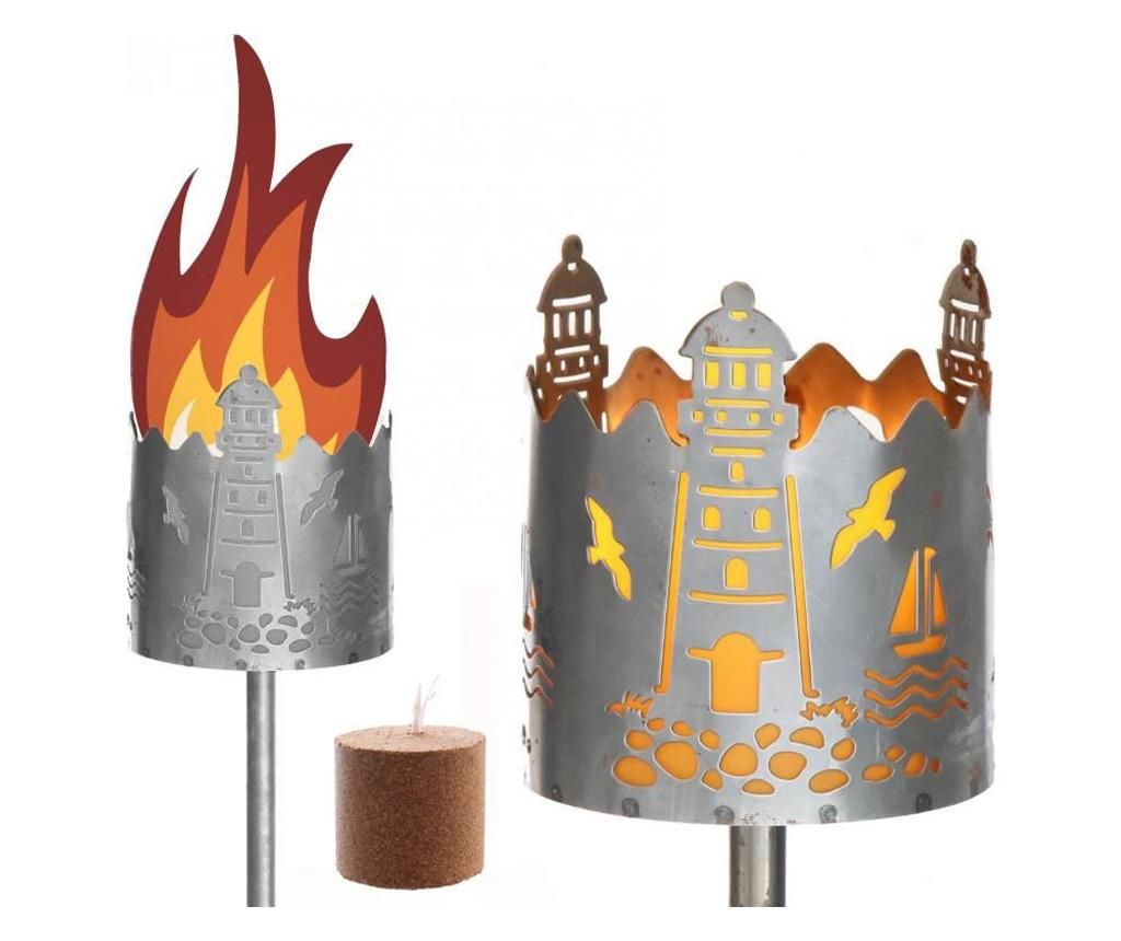 Lampa de exterior cu lumanare – DIO – Only for you, Gri & Argintiu