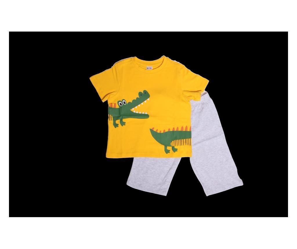 Pijama baieti 4-5 years - Luggi Baby, Galben & Auriu