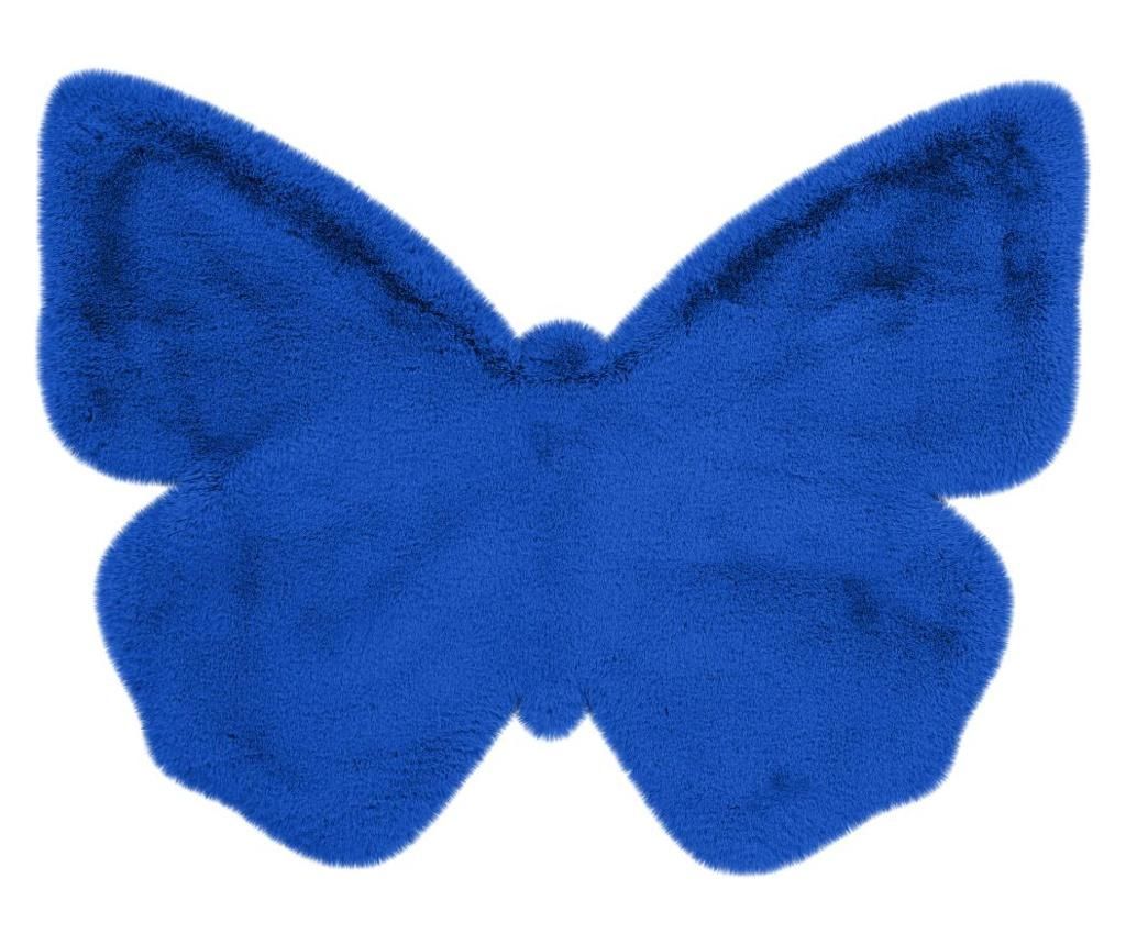 Covor Kayoom, Fluffy Kids Butterfly Blue, 70×90 cm, microfibra de poliester, albastru – Kayoom, Albastru Kayoom imagine 2022
