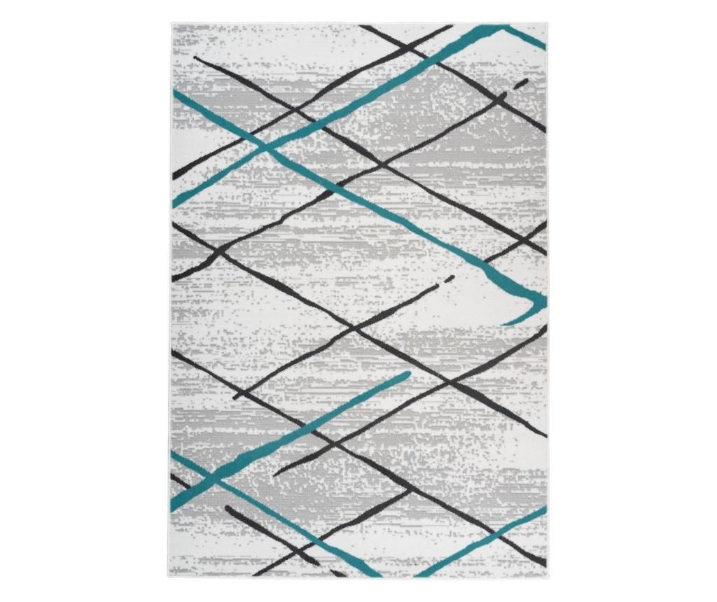 Covor Melange White Grey Turquoise 200x290 cm - Kayoom, Gri & Argintiu