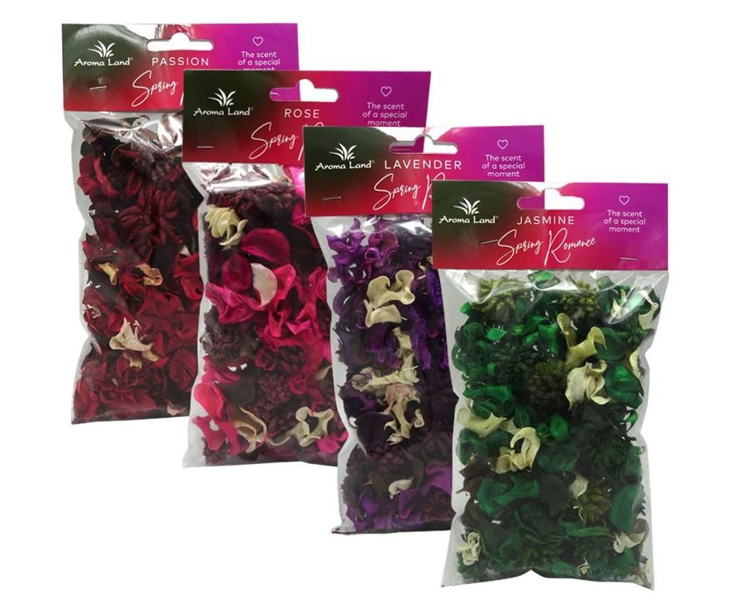 Set 4 saculeti potpourri Lavender, Jasmine, Rose and Garden flowers 40g