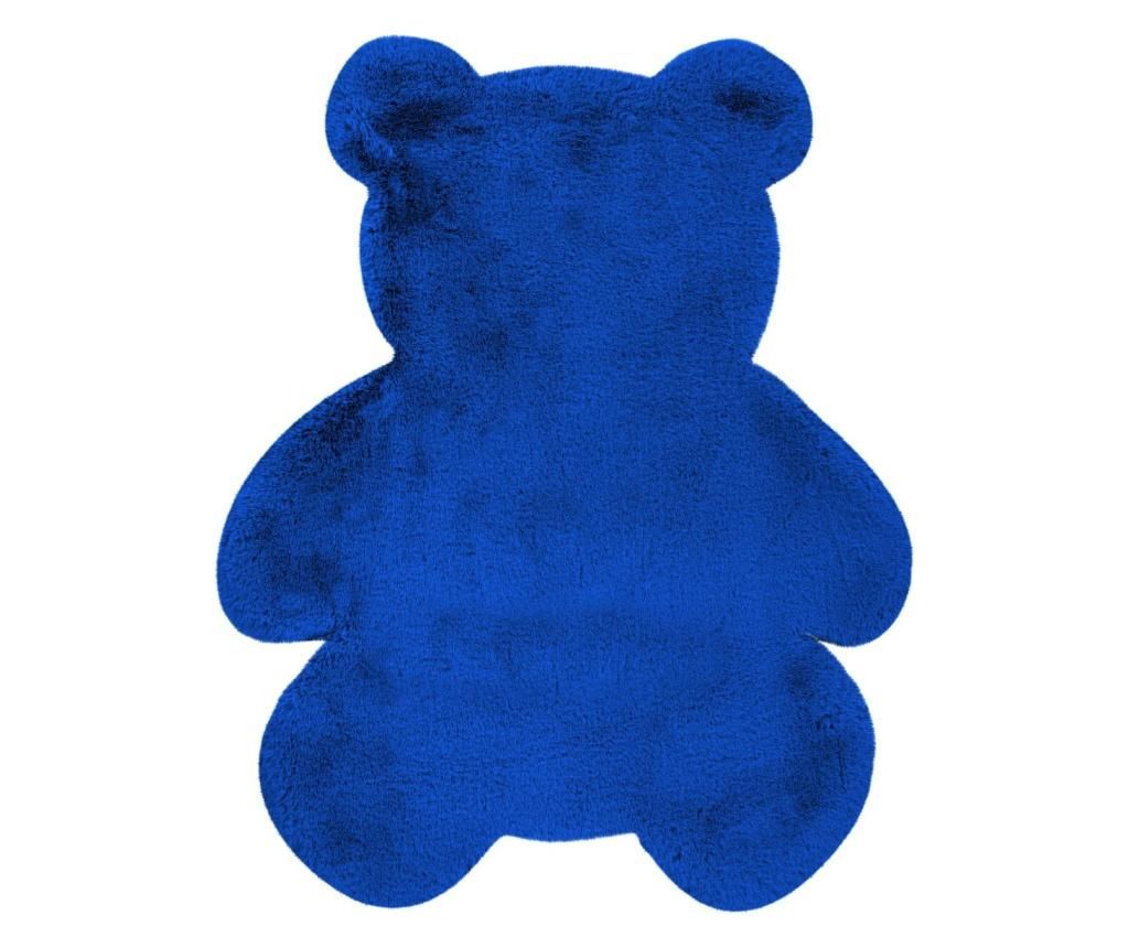 Covor Kayoom, Fluffy Kids Teddy Blue, 73×90 cm, microfibra de poliester, albastru – Kayoom, Albastru Kayoom pret redus