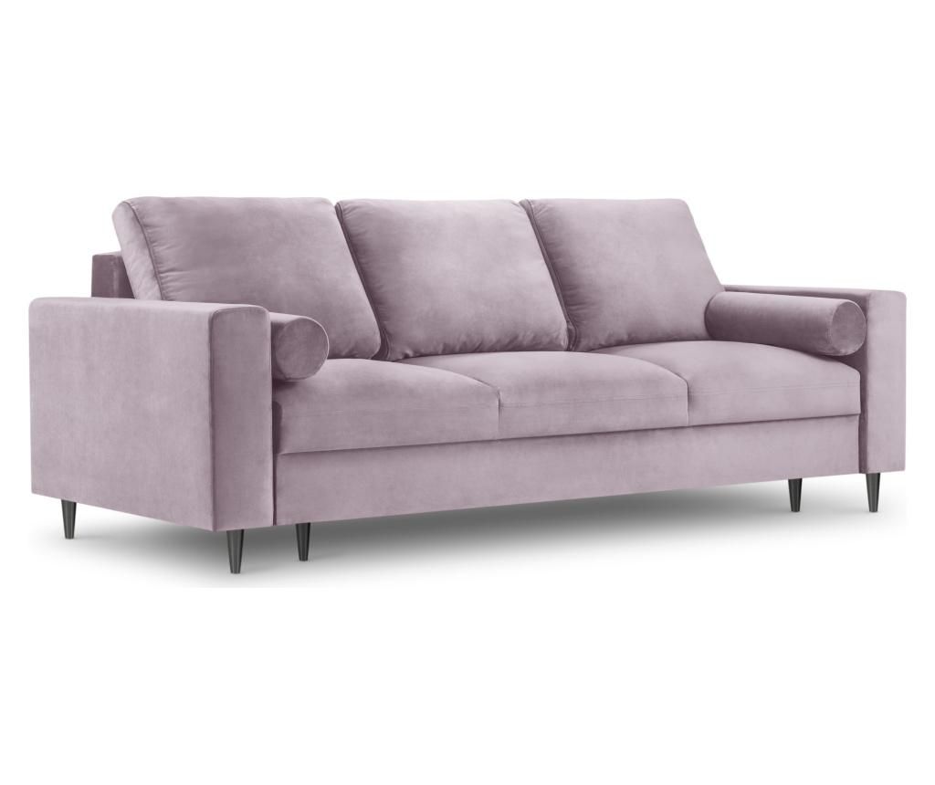 Canapea extensibila cu 3 locuri Camellia Pink - Mazzini Sofas, Roz