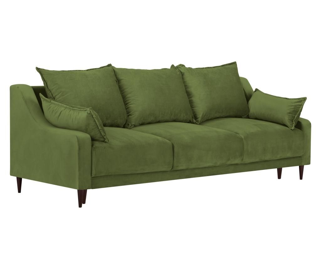 Canapea extensibila cu 3 locuri Mazzini Sofas, Freesia Green, 215x94x90 cm – Mazzini Sofas, Verde Mazzini Sofas