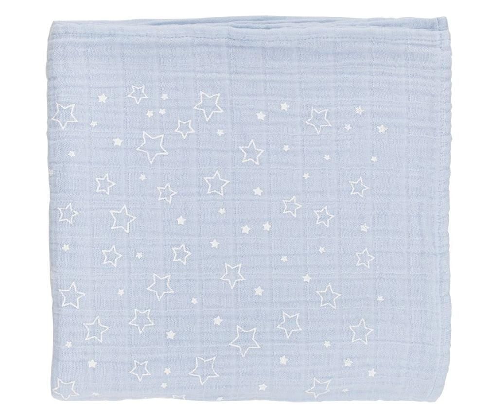 Muselina Twinkle Star Blue 110x110 cm