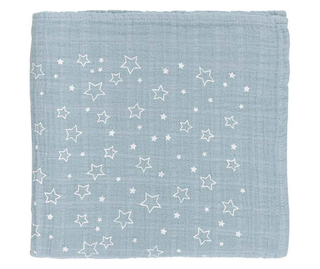 Muselina Twinkle Star Mint 110x110 cm - the little barine, Verde