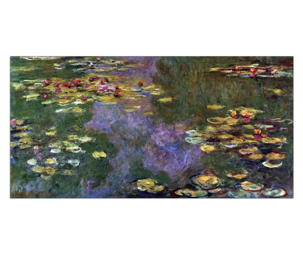 Tablou Monet Claude - Water Lily Pond, Giverny 70x140 cm - ArtPlaza, Multicolor