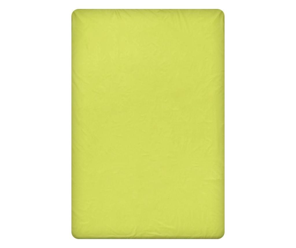 Cearsaf de pat cu elastic Lime 90x200 cm - Dilios, Verde