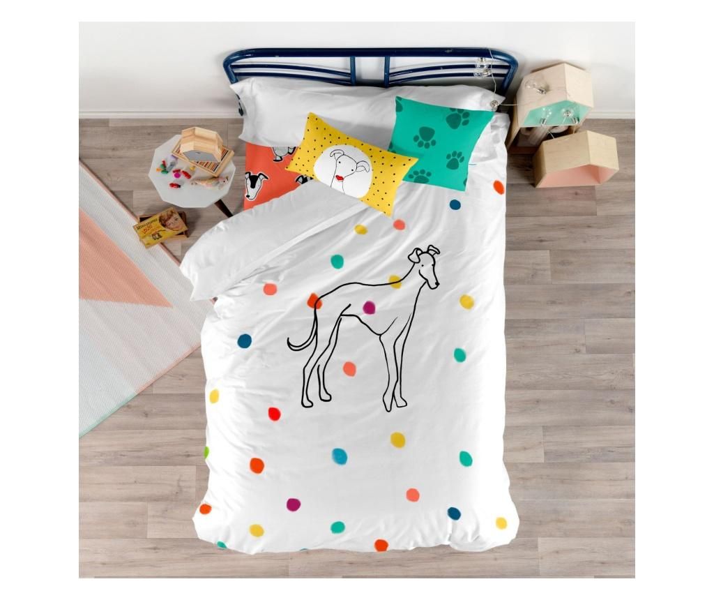 Cearsaf de pat cu elastic Greyhound 90x200 cm - Baleno Teen, Multicolor - 1