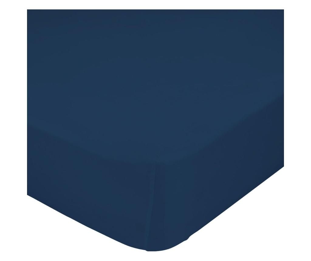 Cearsaf de pat cu elastic Basic Navy 140×200 cm – Basic, Albastru Basic imagine 2022