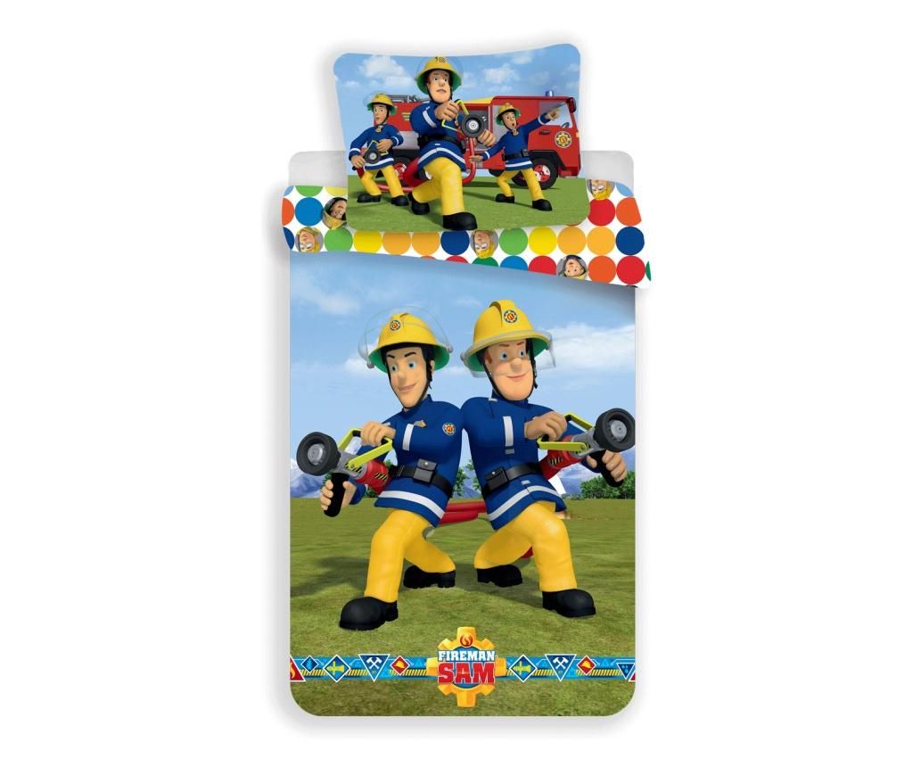 Set de pat Single Ranforce Fireman Sam Colours – Fireman Sam, Multicolor Fireman Sam