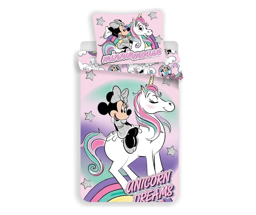 Set de pat Single Ranforce Minnie Unicorn - Minnie Mouse by Disney, Multicolor