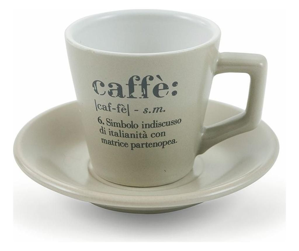 Set 6 cesti pentru espresso Villa D\'este, Victionary, ceramica - Villa D\'Este, Galben & Auriu