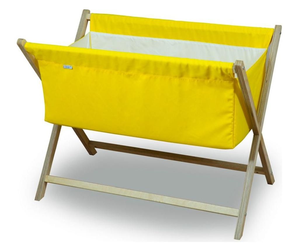 Patut copii Bliss, Bliss Saturn Yellow, lemn de fag, 40x80x35 cm - Bliss, Galben & Auriu