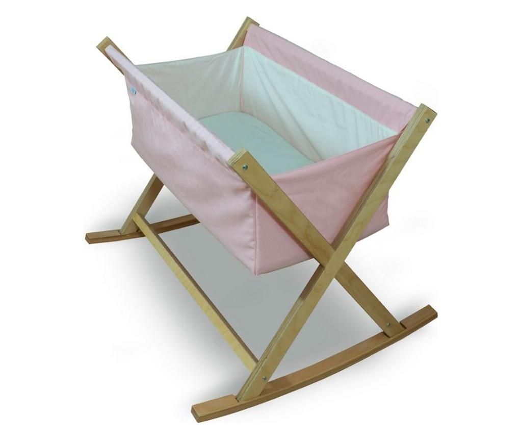 Patut copii Bliss, Bliss Merkur Pink, lemn de fag, 40x80x35 cm - Bliss, Roz