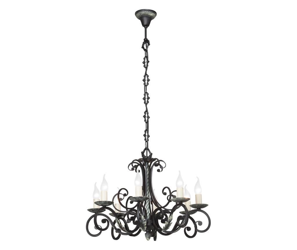 Candelabru Vitaluce, Boheme, metal, incandescent, LED, fluorescent, max. 40 W, E14, 60x60x102 cm - Vitaluce, Negru