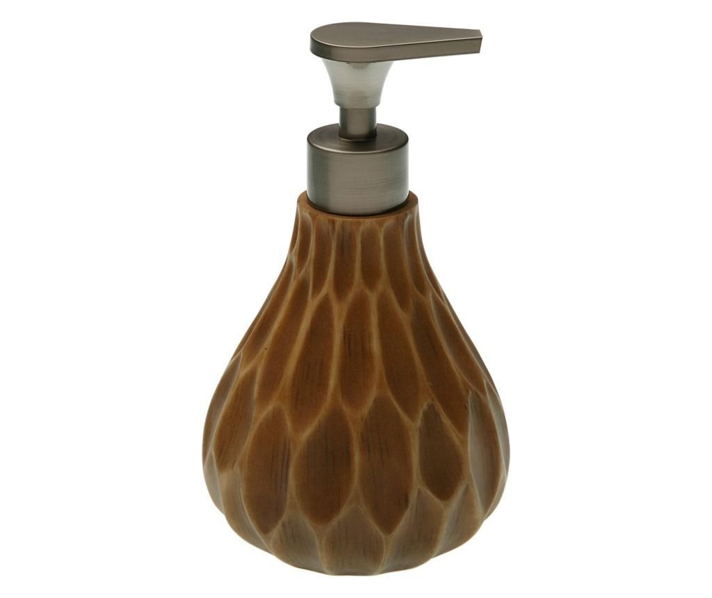 Dispenser sapun lichid Versa, ceramica, 18x11x11 cm, maro – Versa, Maro Versa imagine 2022